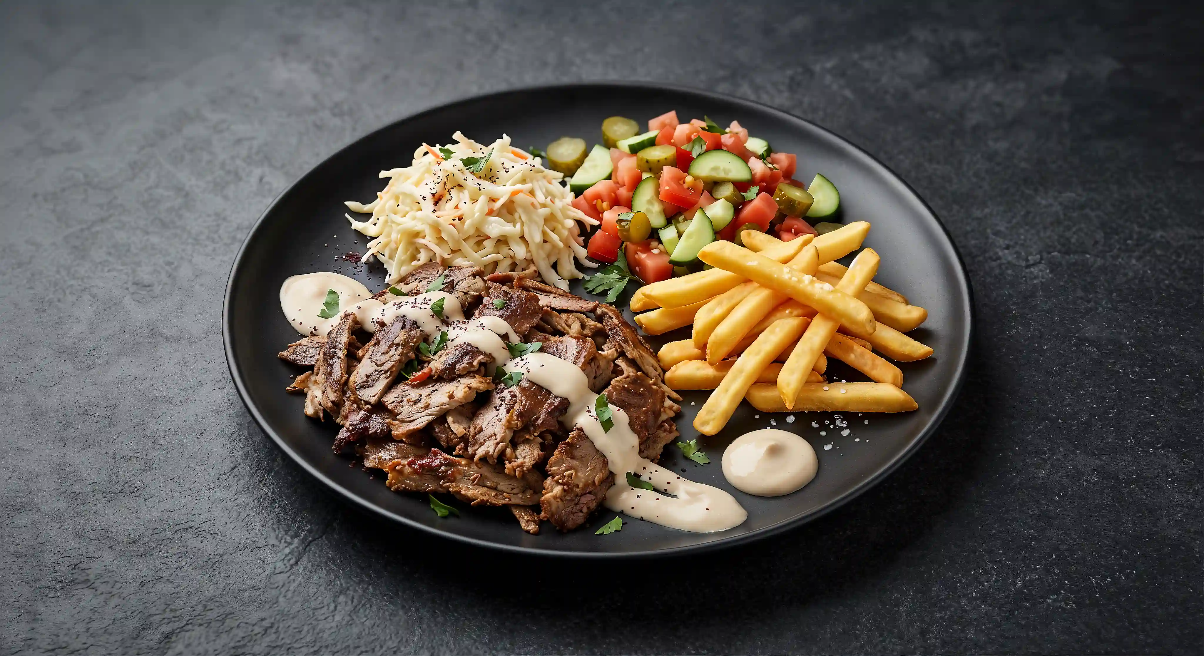 Arabischer Shawarma-Teller Kalb